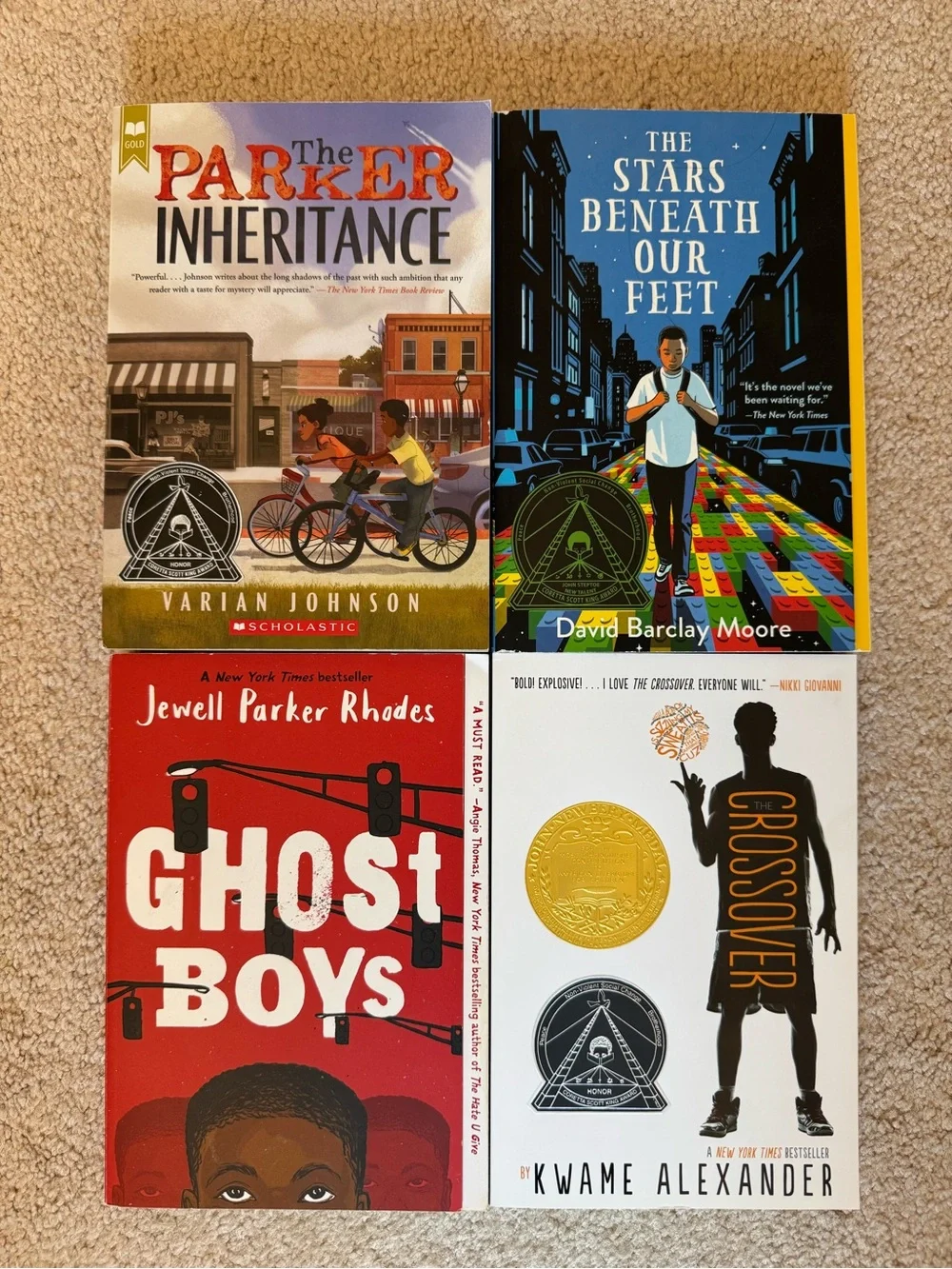 Set of 4 Young Adult books Black/African American teen Crossover Ghost Boys NEW
